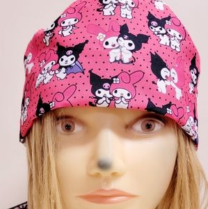 MY MELODY AND KUROMI PINK MEDICAL NURSING SCRUB CAP